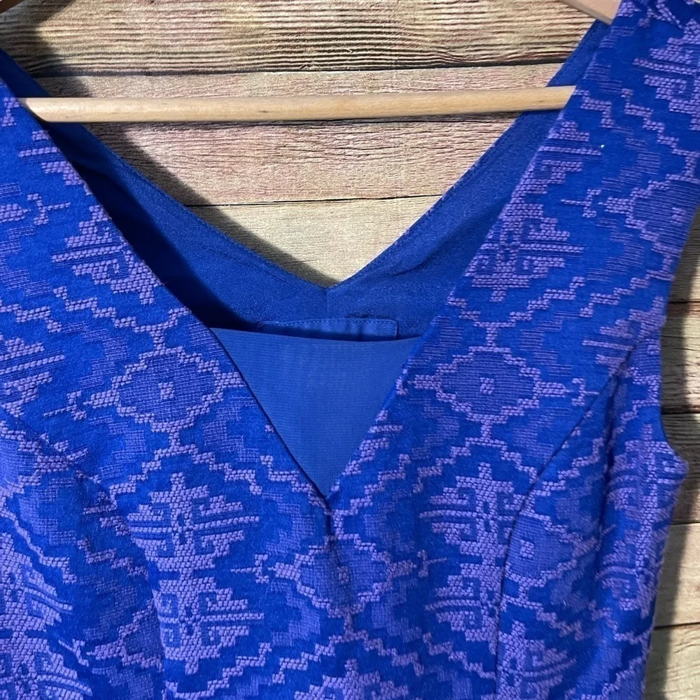 Maeve Anthropologie Averie Dress Womens  Jacquard Embroidered  Sleeveless Size 0 - Picture 5 of 10